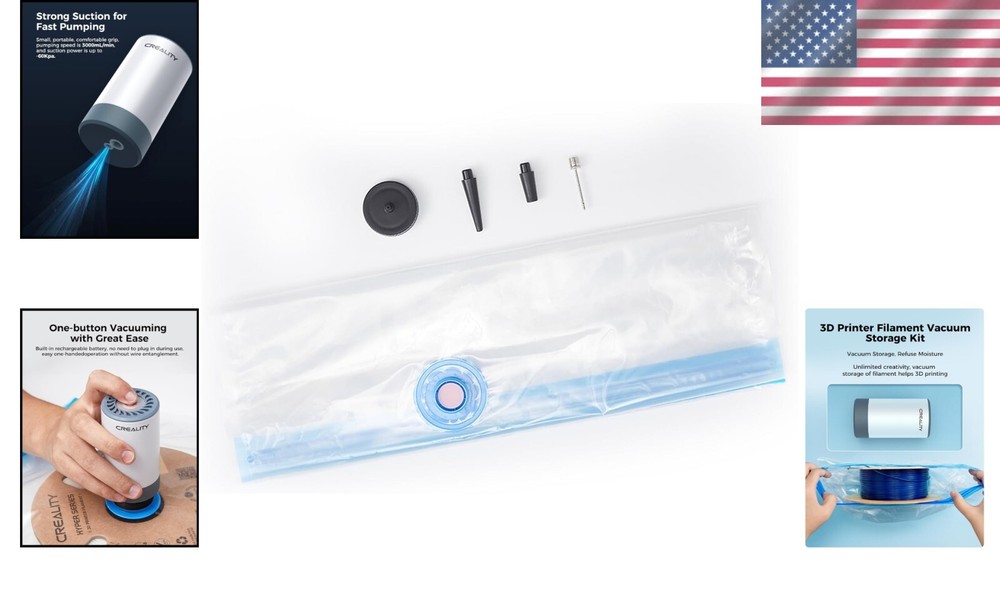 Efficient 3D Printer Storage Solution - 8 Heavy-Duty Bags with Electric Pump Kit
