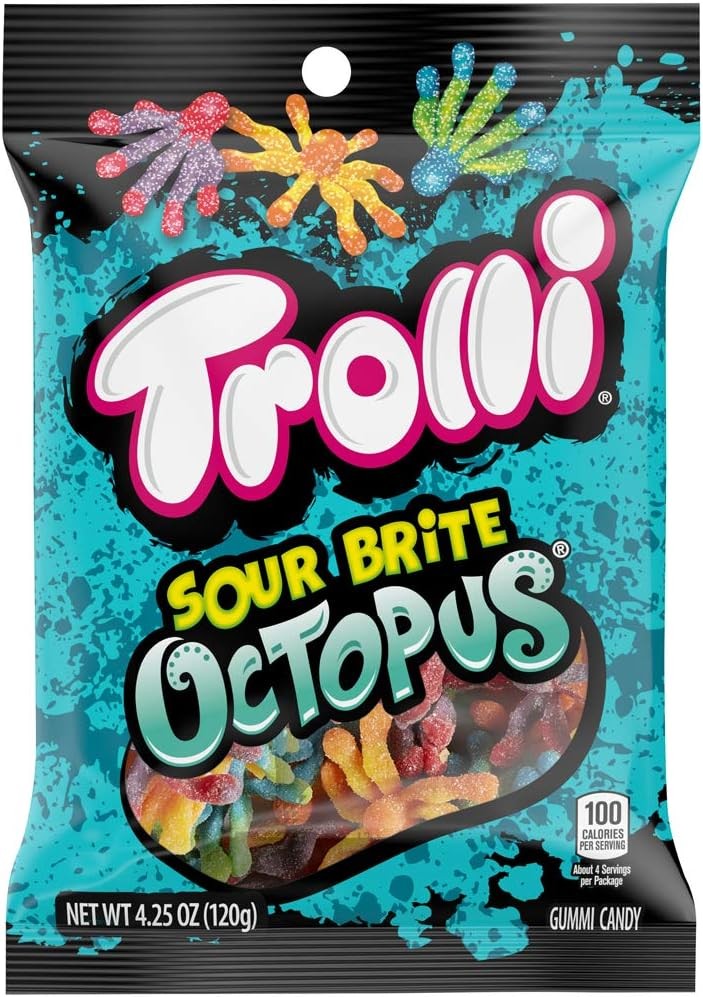 Sour Brite Ocus Gummy Worms, 4.25 Ounce