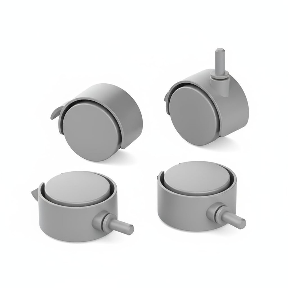 4-Pack 360° Swivel Replacement Wheels for Mop Bucket, Universal Plastic Caste...