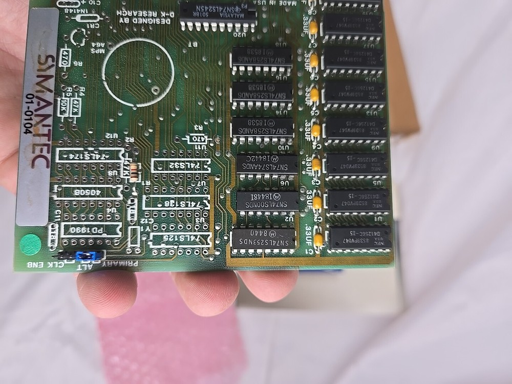 Vintage Symantec 256k Memory Board 01-0104