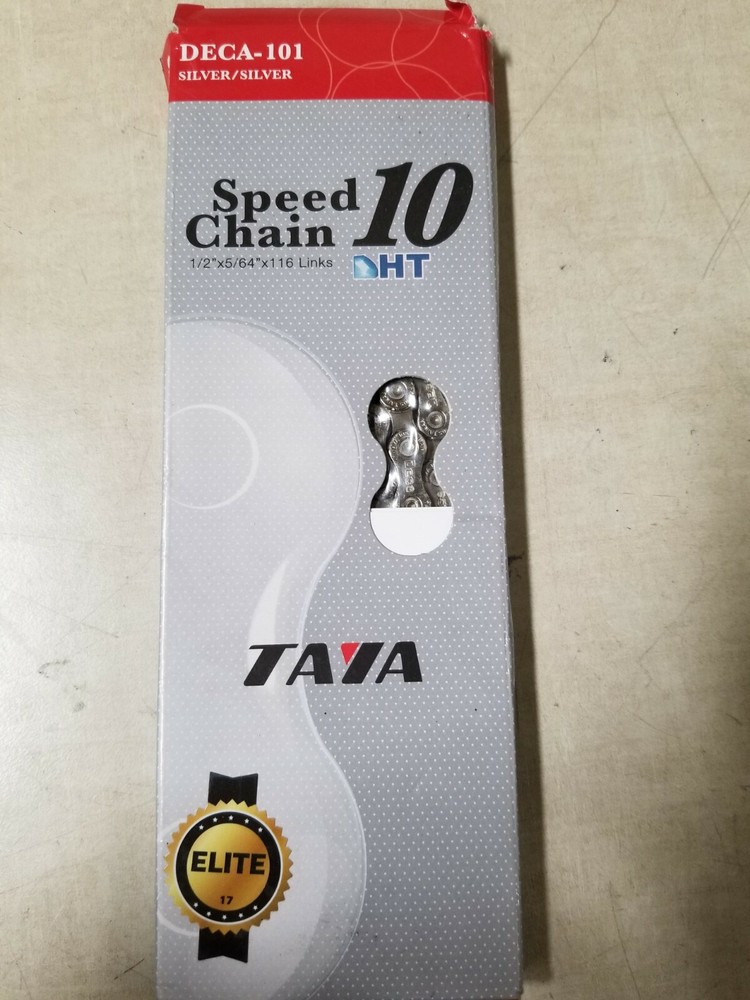 TAYA DECA-101 DHT 10 Speed Chain, 116 Links- Silver (Silver)