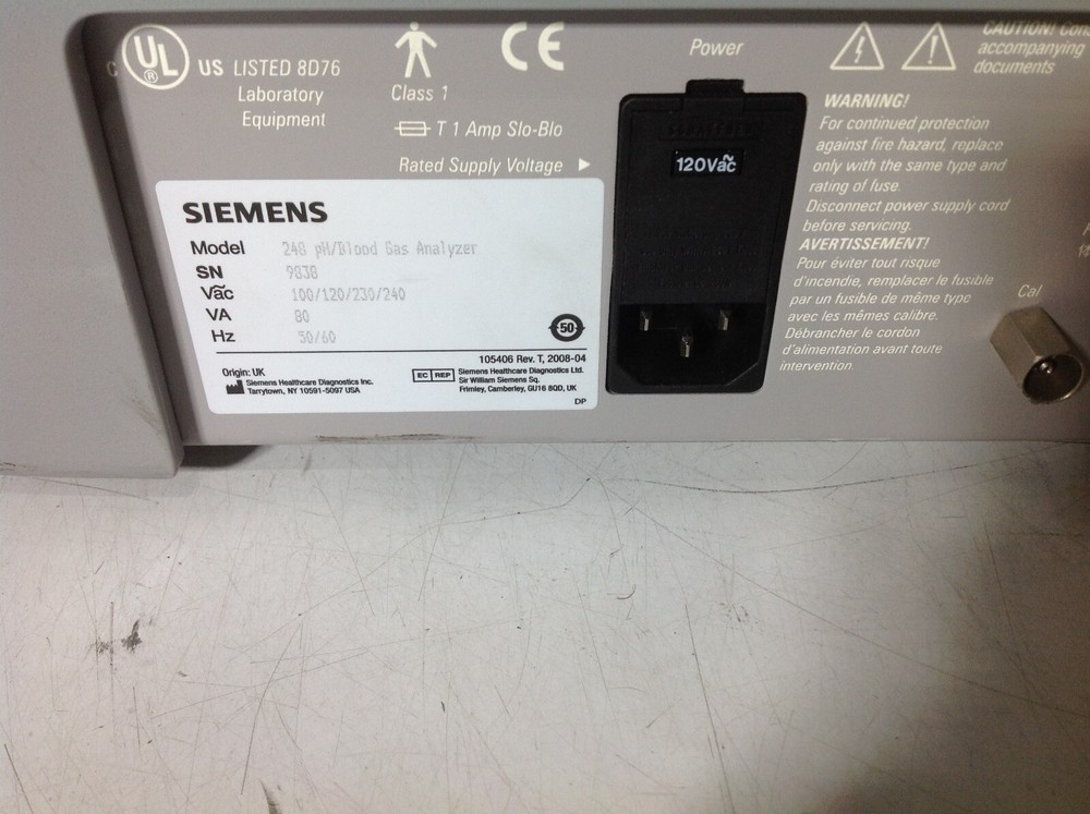 SIEMENS BAYER RAPIDLAB 248 GAS ANALYZER