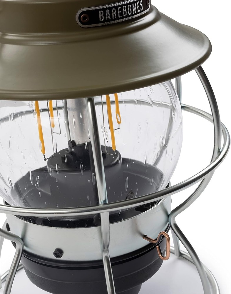 Vintage LED Camping Lantern - Olive Drab