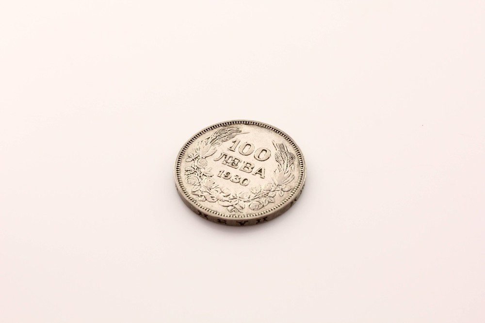 100 лева leva 1930 silver coin Bulgaria