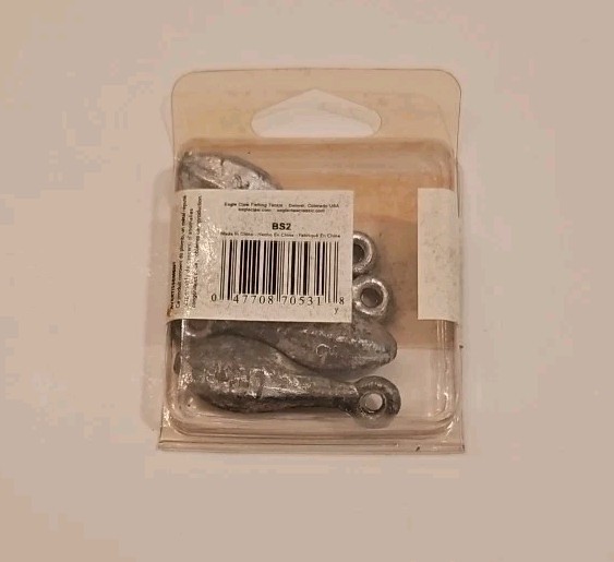 Eagle Claw Bank Sinker Weights BS2, 2-Ounce 4 Pack