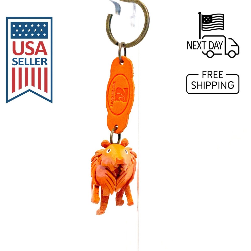 Lion Handmade Leather Keyring