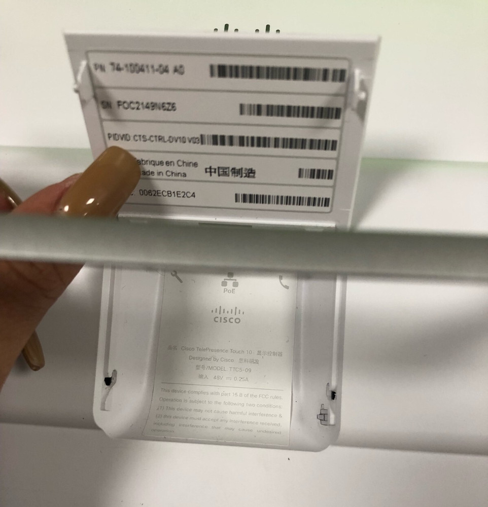 Cisco TTC8-10 Webex Quad Camera & TTC5-09 Touch Panel W/Table Microphone 20