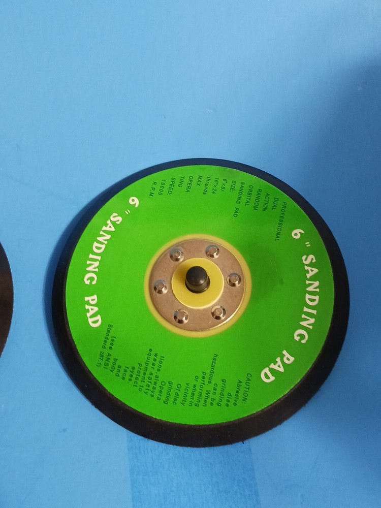 6" Dual-Action Random Orbit Air Palm Sander with PSA and Hook/Loop Backing Pads