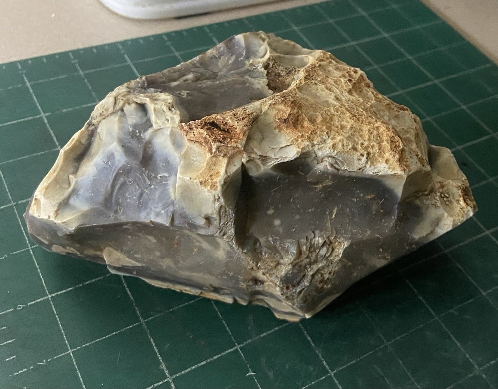 Huge 3.27lb Georgetown Flint Rock TX Quality Knapping 2 Flat Edges Nice Corner