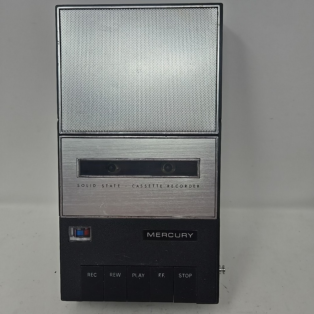 Mercury Solid State Cassette Recorder MCM Vintage Made Japan Tested & Working