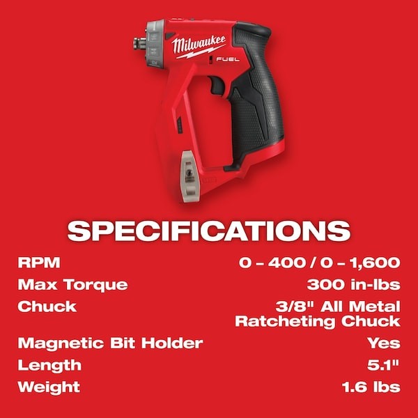 Milwaukee Tool 2505-20 M12 Fuel Installation Drill/Driver (Tool-Only)