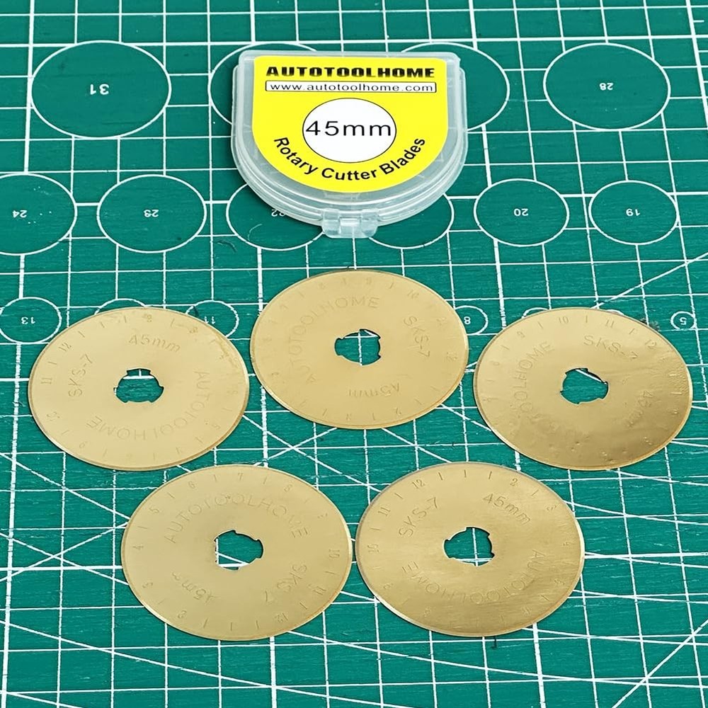 Titanium Coated 45mm Rotary Cutter Blades 50 Pack Replacement Gloden