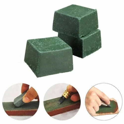 3PC Straight Razor's Leather Strop Polishing Buffing Compound Sharpening Paste