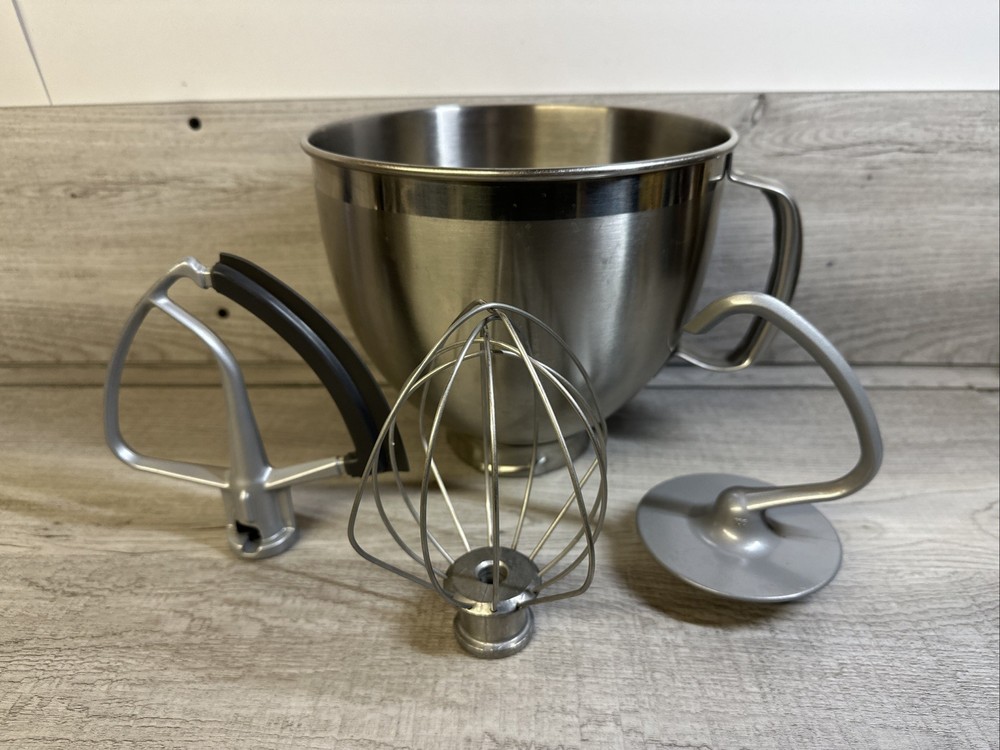 KitchenAid 5 quart stainless steel bowl with handle replacement bowl With Extras