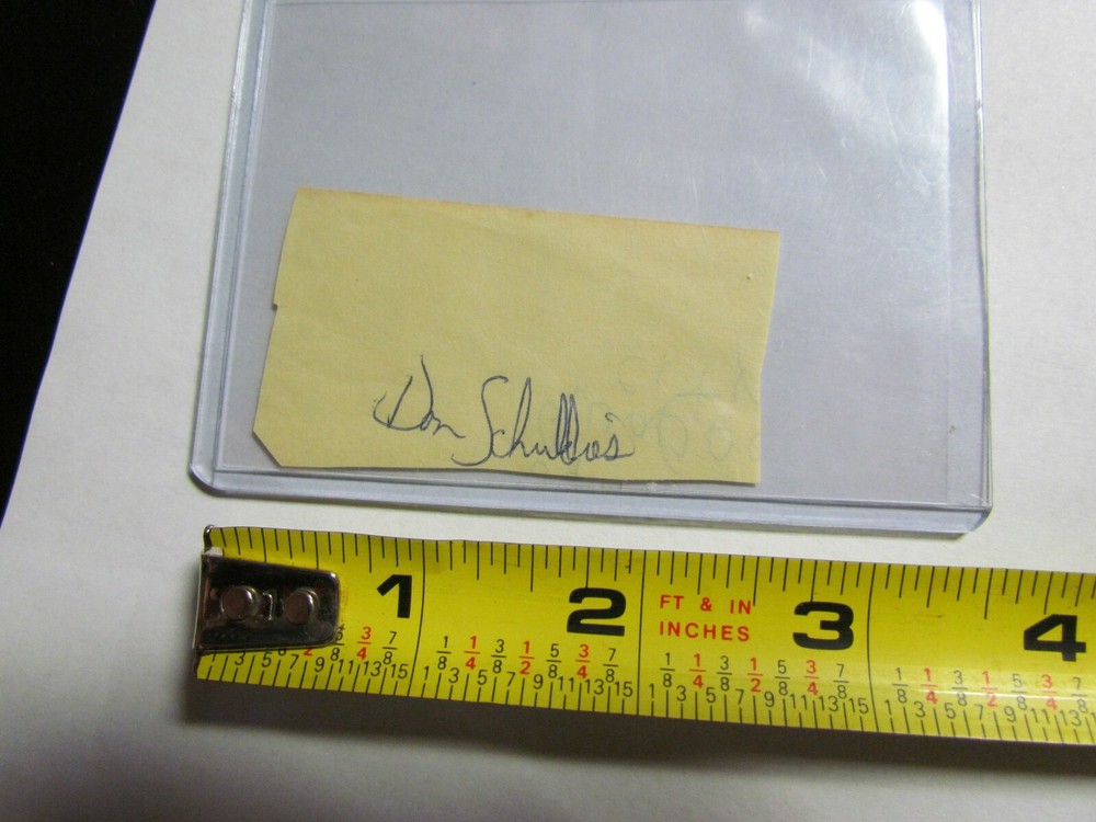 Don Schulze Signed Cut JSA Auction Certified