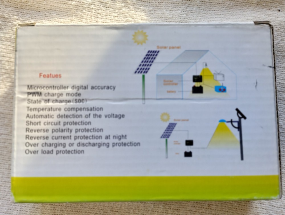 12V/24V Solar Panel Charger Regulator Controller for Lamps Battery