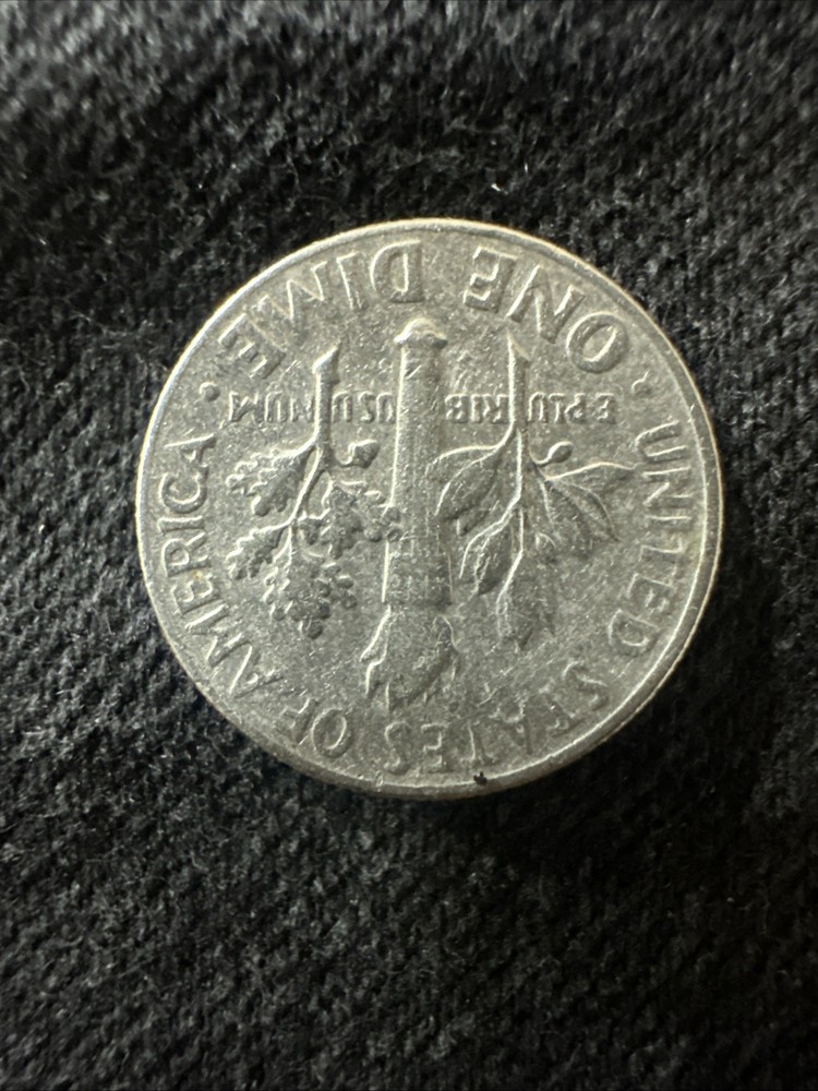 ERROR! RARE! 1965 D Roosevelt Dime Struck On wrong Planchet! Full Bands Reverse