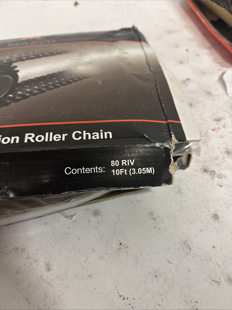 NEW Maxco 80 RIV 10FT HI-MAX PRECISION ROLLER CHAIN