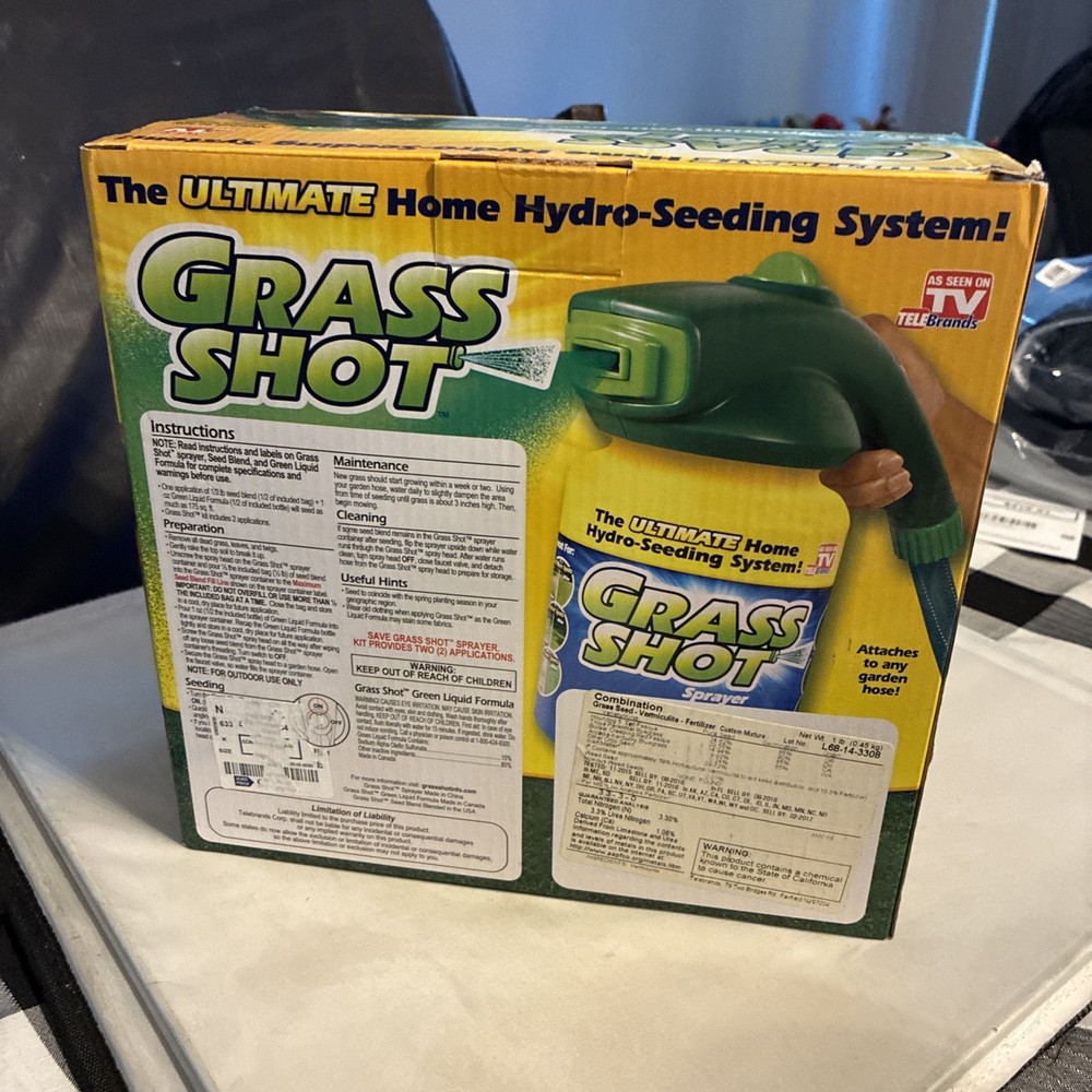 Grass Shot ULTIMATE Home Lawn Hydro-Seeding System New
