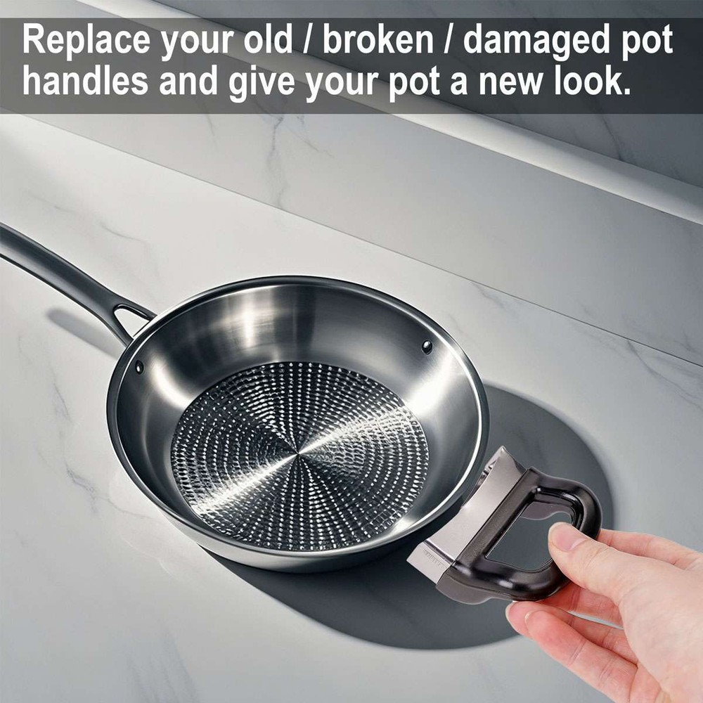2Pcs Pot Side Handles Cookware Pot Saucepan Pan Handle Replacement Side Grip