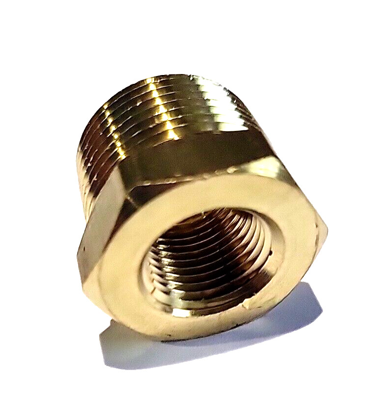 Brass 1" x 3/8" HEX REDUCING BUSHING USA NPT
