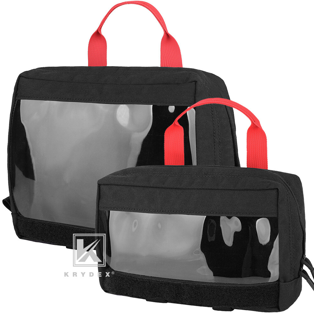 KRYDEX Clear Top Insert Pouch Organizer Hook Back Packing Cube for D3 Backpack