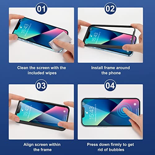 3-Pack Shatterproof Tempered Glass iPhone 16e / iPhone 13 / iPhone 13 Pro