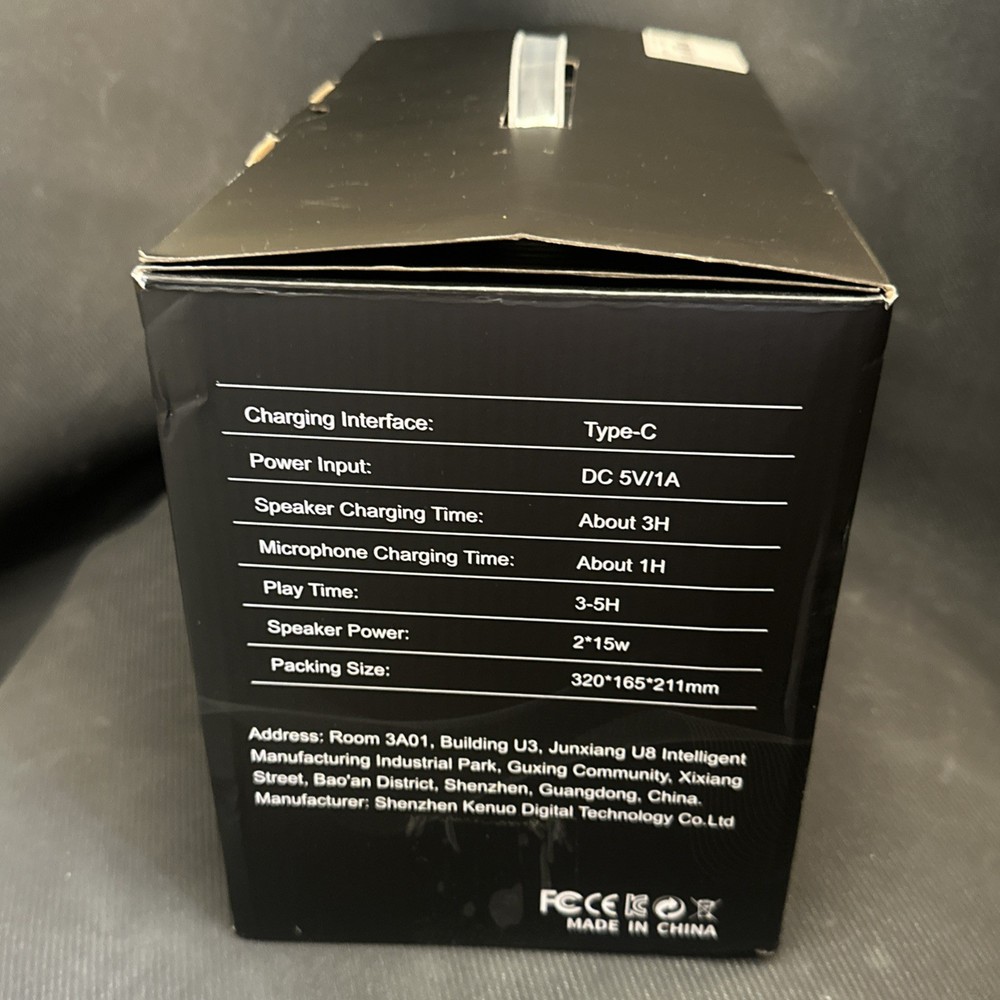 Fansbe Tech Karaoke Machine Bluetooth 2 Microphones Machine Bluetooth Sound