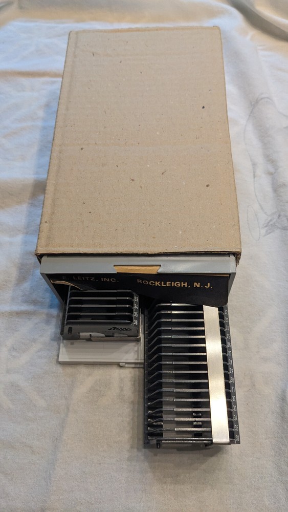 Leitz Wetzlar Slide Project Trays with Storage Box - Pradovit