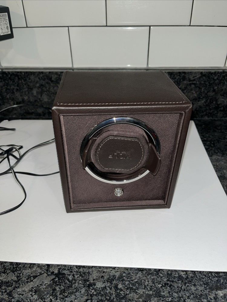 Wolf Watch Winder Model M 1.8 Single Brown Tested And Working