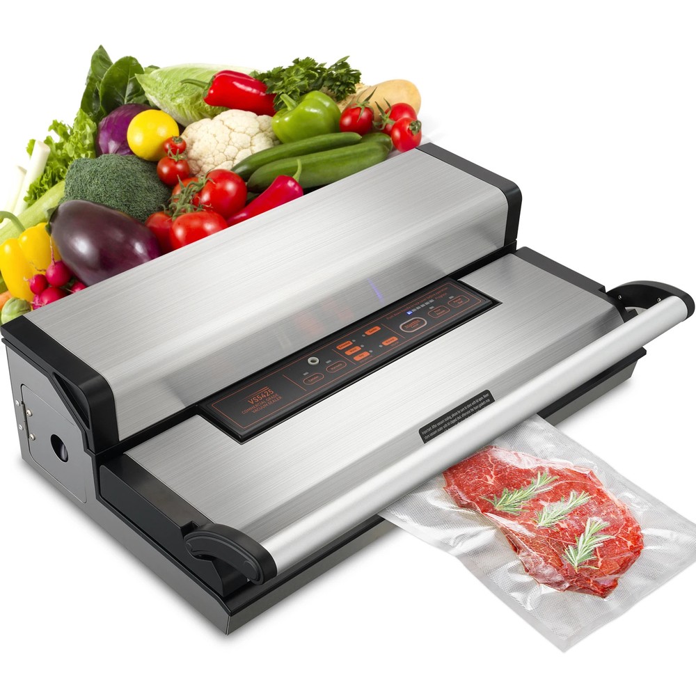 Home Vacuum Sealer Machine Automatic Food Packaging with Bag Roll Storage Cutter