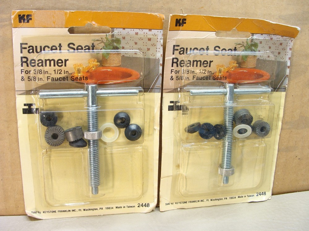 NEW lot of 2 KF faucet seat reamer reseating kit for 3/8 1/2 5/8 seats