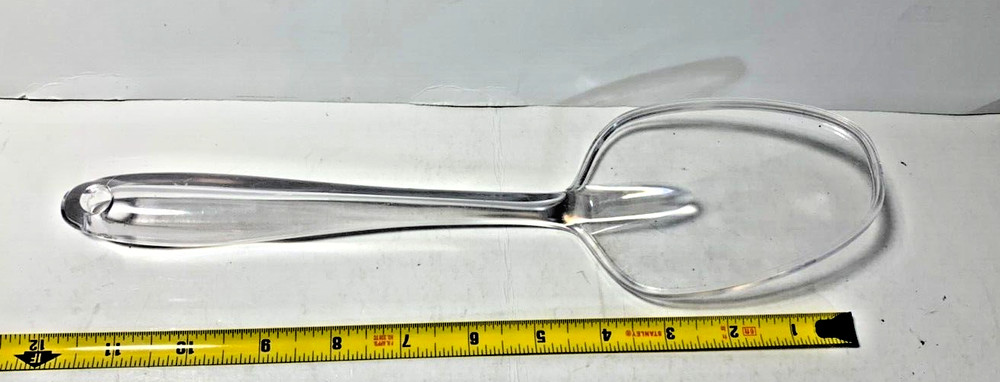 Clear Plastic Spatula for Mixing whatever has edge around edge