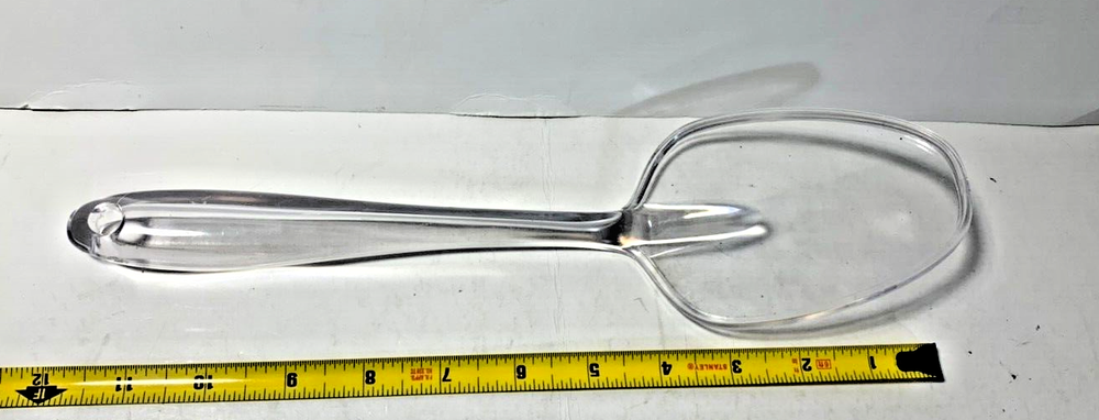 Clear Plastic Spatula for Mixing whatever has edge around edge