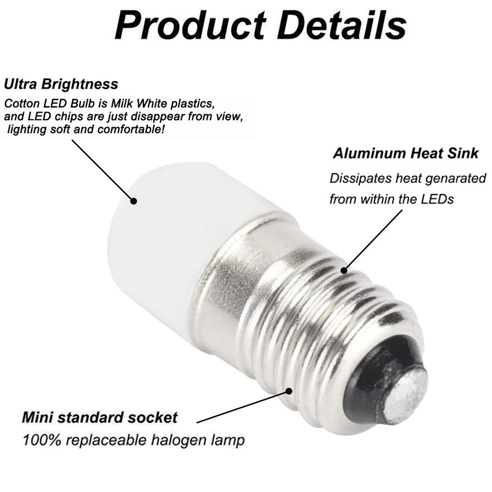 10 Pack Bright White 18v LED Bulbs Lights For Gilbert ERECTOR Sets