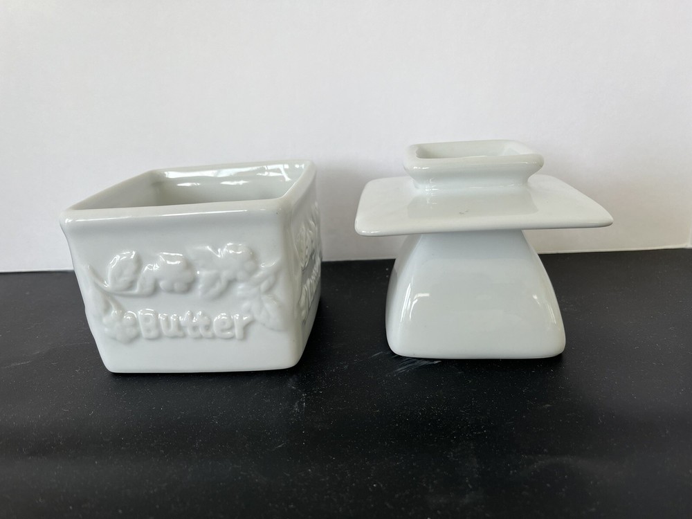 RPI Unique White Porcelain Butter Keeper