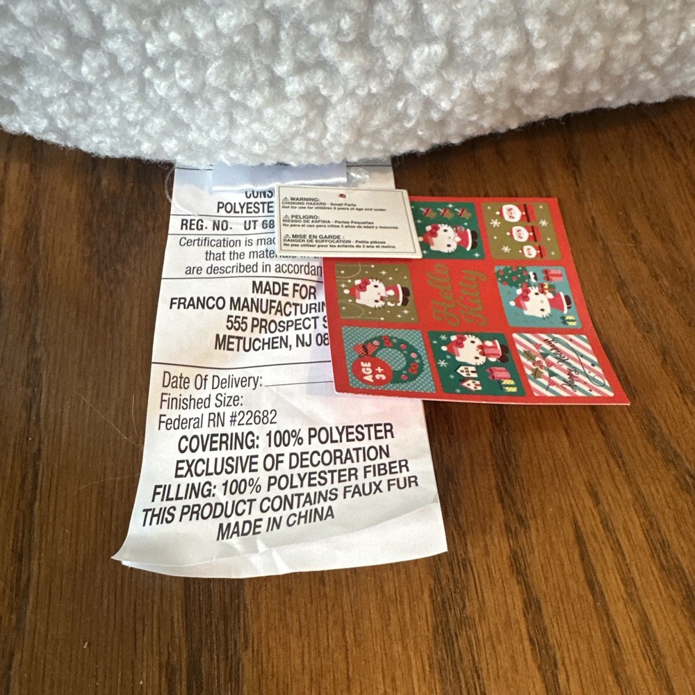 NWT Hello Kitty Fleece Throw Pillow