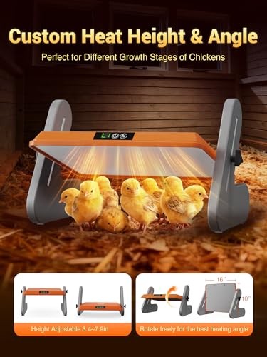 Brooder Heater for Chicks, Chicken Heating Brooder Plate with 3 Adjustable