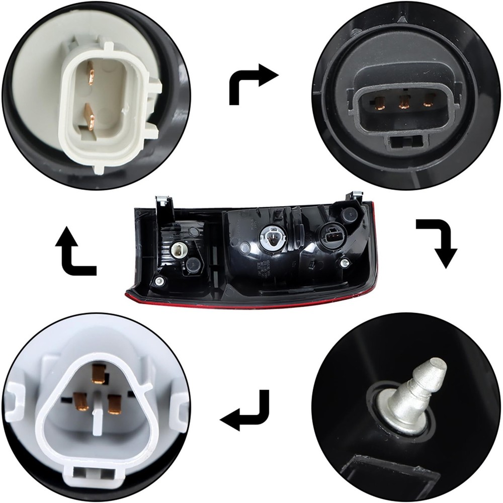 labwork Driver Left Side Rear Tail Light Brake Lamp Assembly Replacement for ...