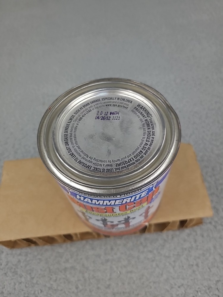 1x Dented Hammerite Rust Cap Hammered Finish Red 1 Quart Kilz