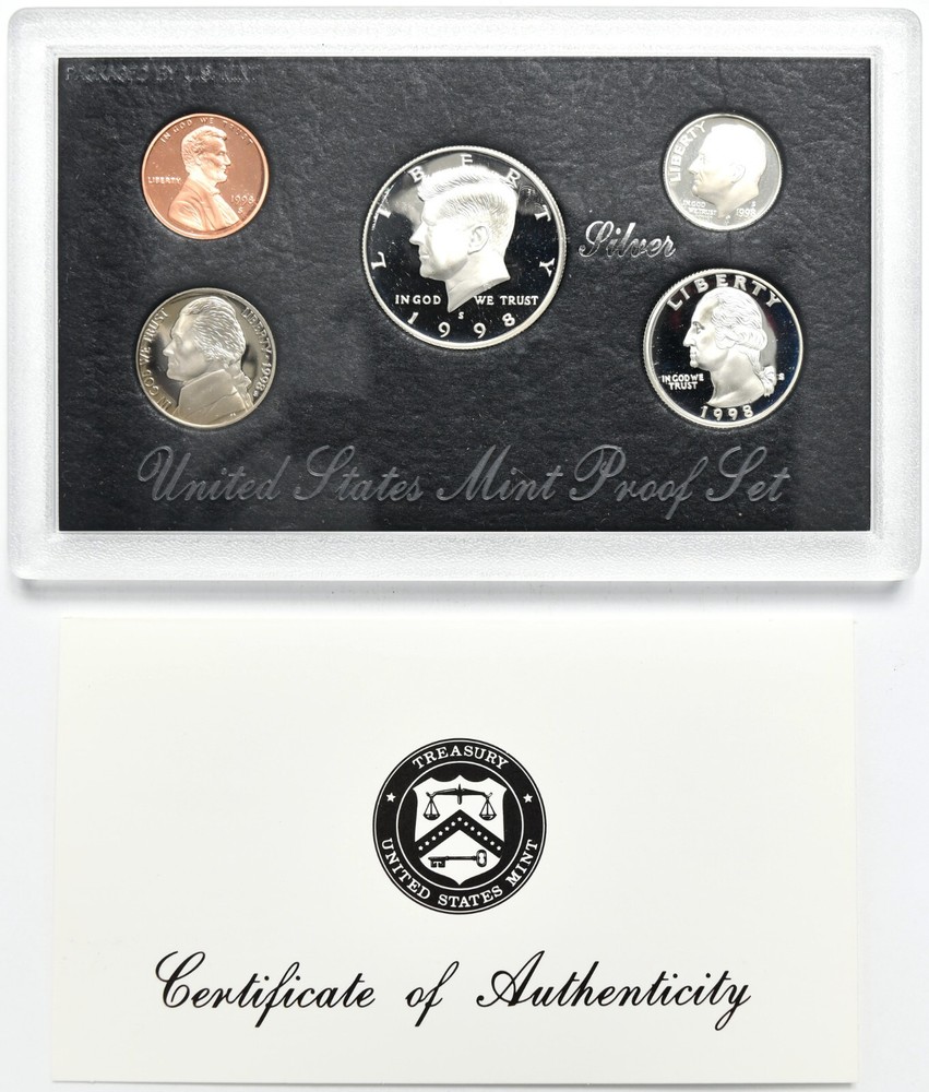 1998 Silver Proof Set W/ Box & COA