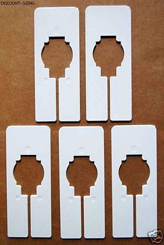 10 WHITE PLASTIC BLANK RECTANGLE RACK SIZE DIVIDERS FOR CLOTHING RACKS