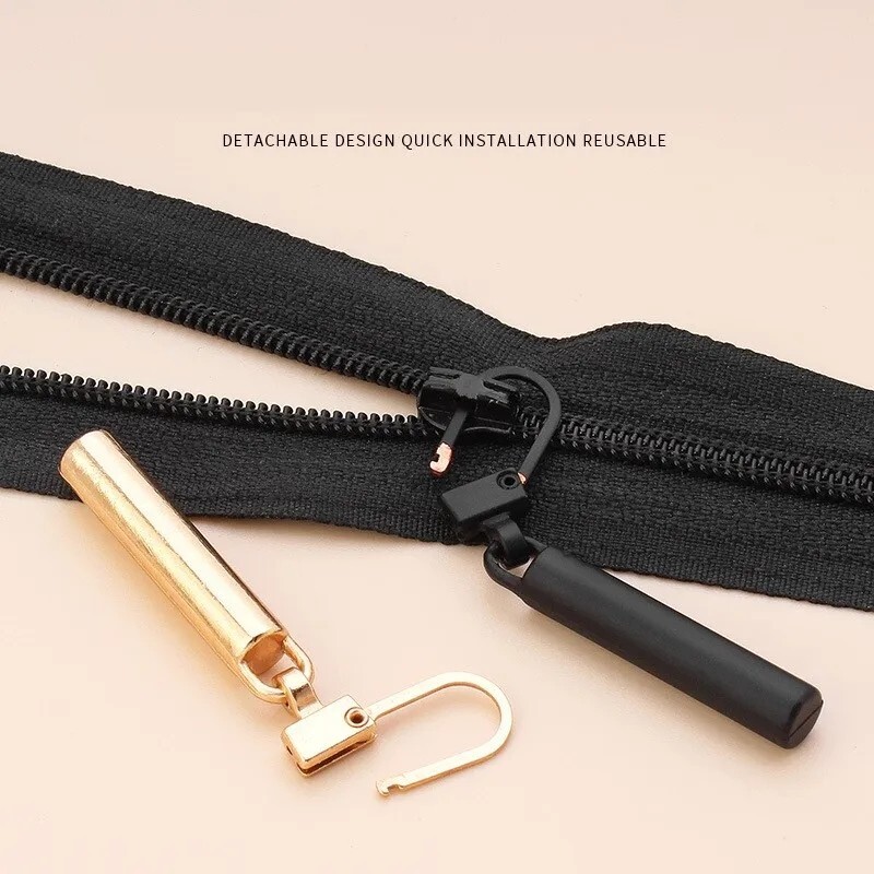 4 PCS Detachable Zipper Pull Replacement Zippers Pull Tabs Zipper Sliders Repair