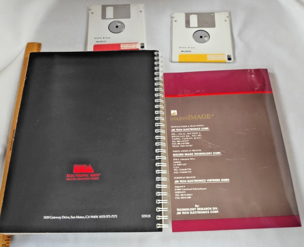Amiga Deluxe Paint II Manuals And Discs. No Box