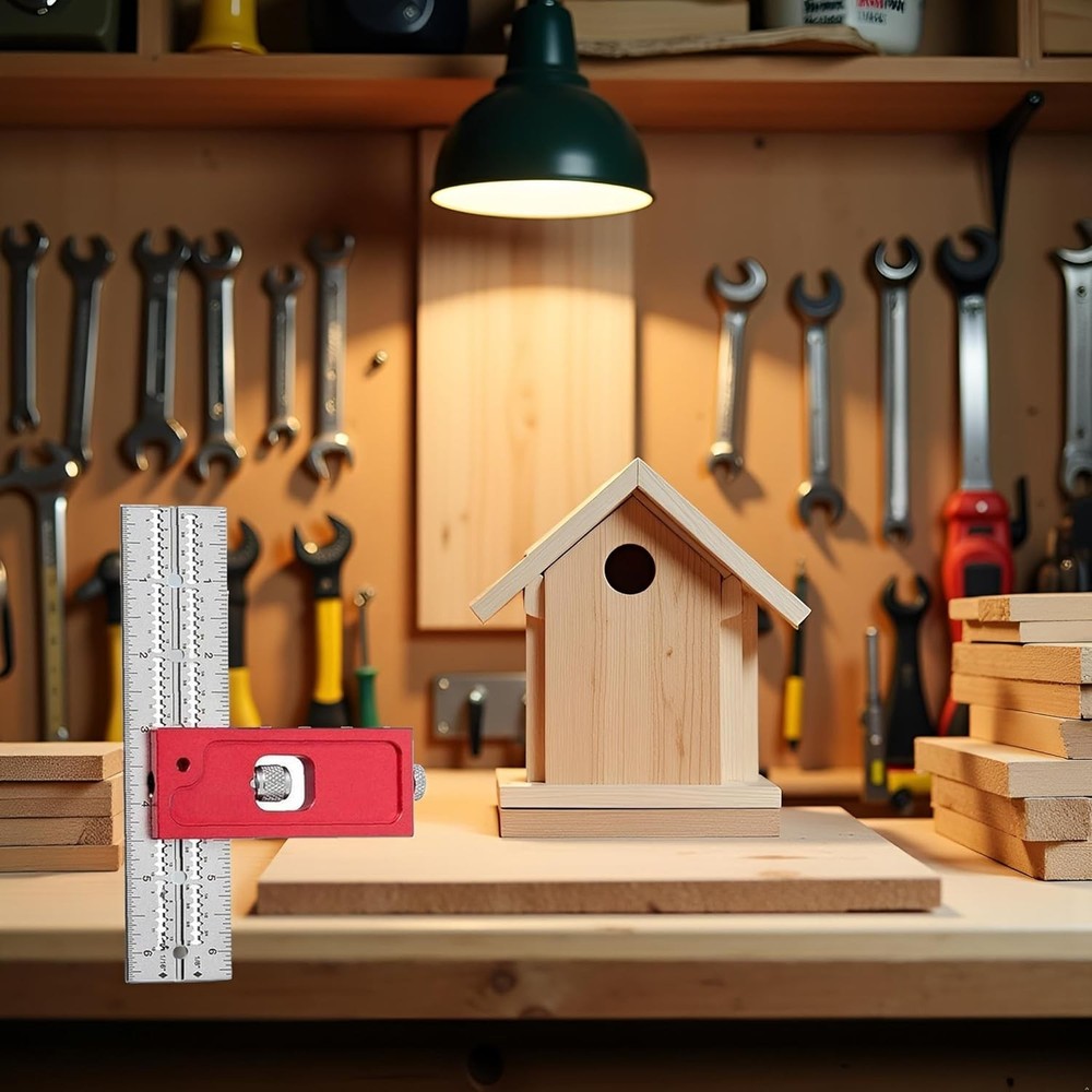 1Pc Combination Square Set Woodworking Joinery Measuring Ruler Carpenter Practic