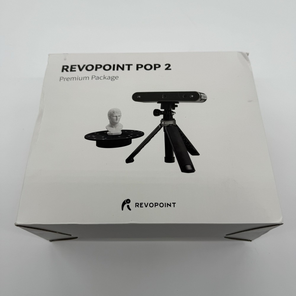 Revopoint POP 2 Premium 3D Scanner 0.05mm Precision, Turntable, & Stabilizer