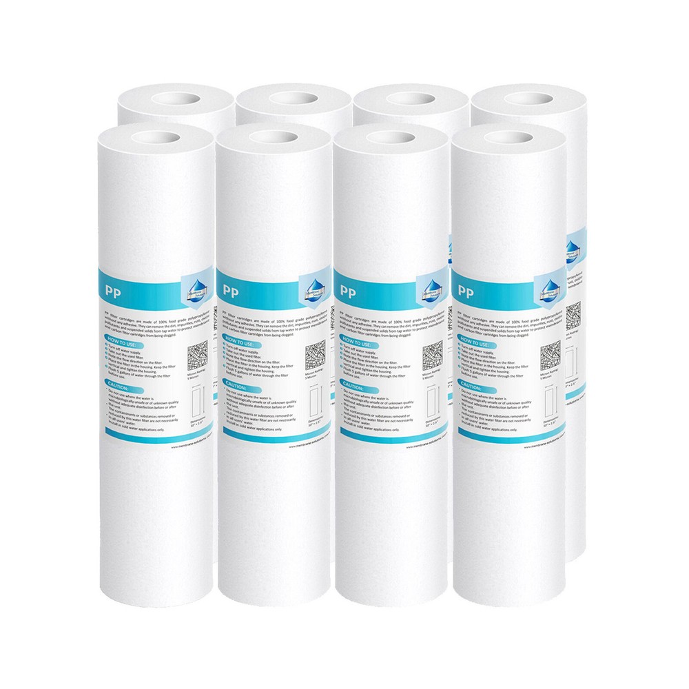 8 Pack 1/5/10/20/25/50 Micron 10"x2.5" Sediment Water Filter Whole House Replace