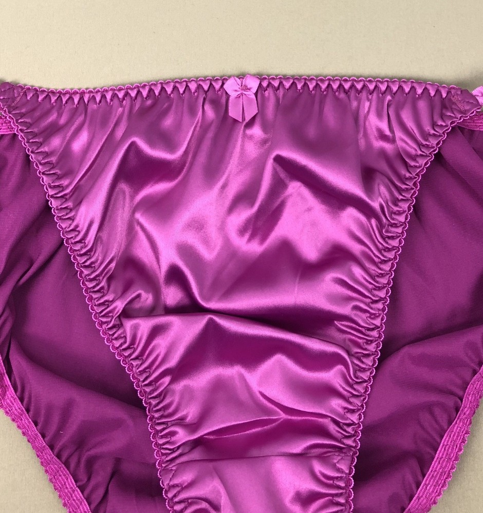Satin String Panty Magenta XL
