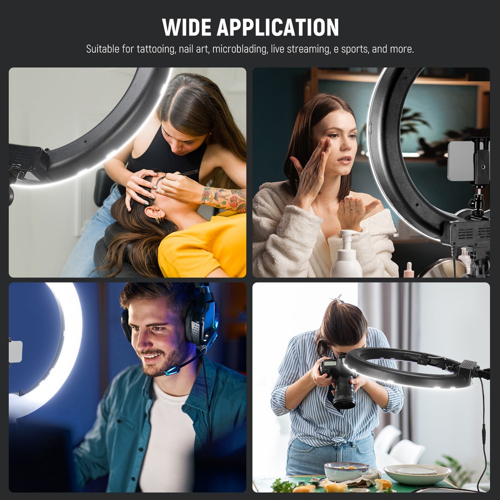 Neewer 18-inch Outer Dimmable SMD LED Ring Light Lighting Kit with Light Stand