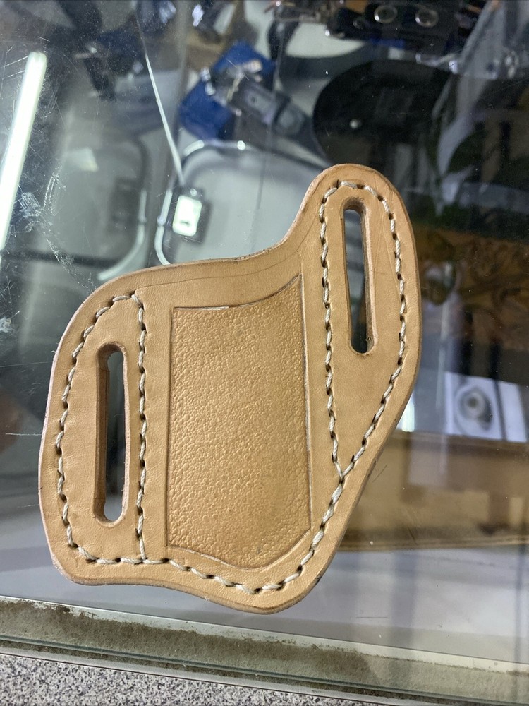 Folding Knife Holster/handmade Sheath- Tan Leather